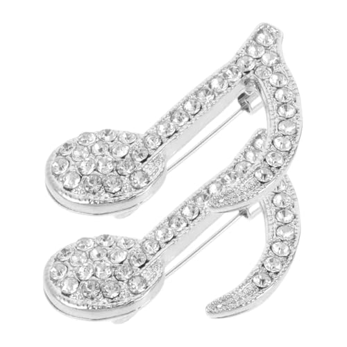 BESPORTBLE Revers Mit Musiknoten Für Damen Strass-kristall-broschen Für Kleider Anzüge Hochzeiten Musikpartys Schmuck von BESPORTBLE