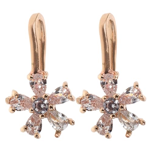 BESPORTBLE 2 Stück Nicht-Piercing Fake Nasenringe: Clip-On Ohrklemmen mit CZ-Blumen, U-förmiger Rundring, Körperschmuck für Frauen und Männer von BESPORTBLE