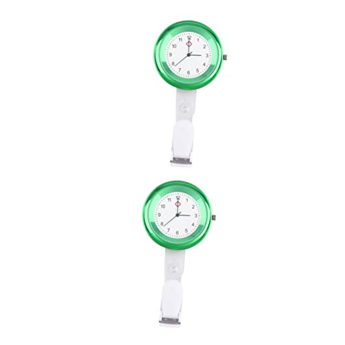 BESPORTBLE 2 Stück Nurse Hanging Watch Quarz Uhr Pflegekräfte Ärzte Taschenuhr Grün Langlebig Klare Anzeige für Damen und Medizinisches Personal von BESPORTBLE