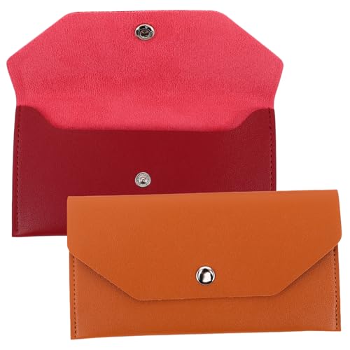 BESPORTBLE 2 Stück PU Geldumschläge Wiederverwendbar Langlebig für Budgetierung Hochzeit Geburtstag Handliches Portemonnaie aus Robustem Pu Material Minimalistisches Bargeld Organizer für von BESPORTBLE