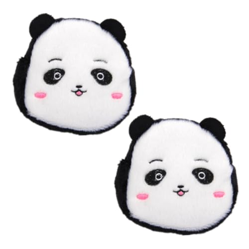 BESPORTBLE 2 Stück Panda Coin Wallet Mädchen Geldbörse Aufbewahrungsbeutel wechseln Kleiner Beutel Aufbewahrungstasche Mini-Geldbörsen Mini -Beutel Mädchen Handtasche Portemonnaie Plüsch Weiß von BESPORTBLE