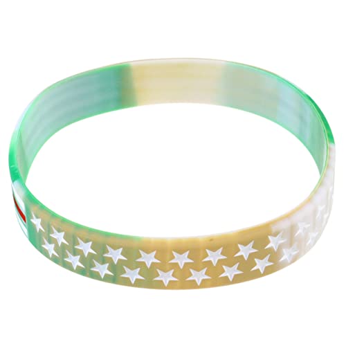BESPORTBLE 2 Stück Patriotische Flaggen Armbänder für Unabhängigkeitstag und Präsidentschaftswahl Handgefertigt Verstellbar Modisch für Damen Herren und Khaki Grün von BESPORTBLE