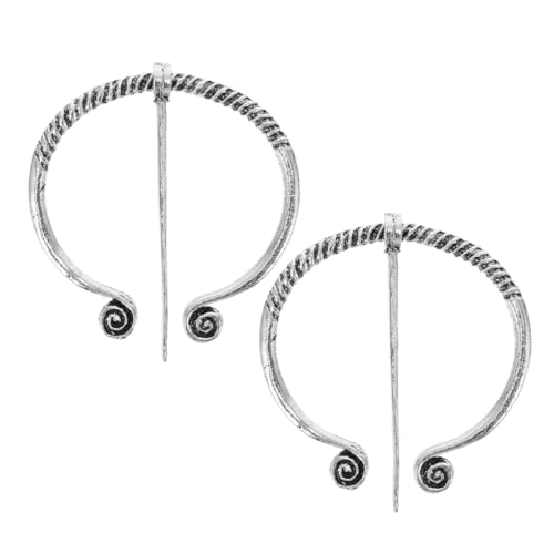 BESPORTBLE 2stücke Wikinger Ringbrosche Aus Zinklegierung Vintage Mantelnadel Dekorative Brosche Schalnadel Mittelalterlicher Verschluss Kostümzubehör Praktisches Schmuckstück Für von BESPORTBLE