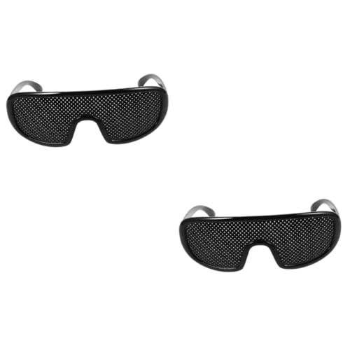 BESPORTBLE 2 Stück Pinhole Lochbrille für Sehverbesserung Damen Herren Leichte Kunststoff Brille für Lesen Computerarbeit Tv Komfortabel Vielseitig Einsetzbar Tragbar Augentraining Zubehör von BESPORTBLE