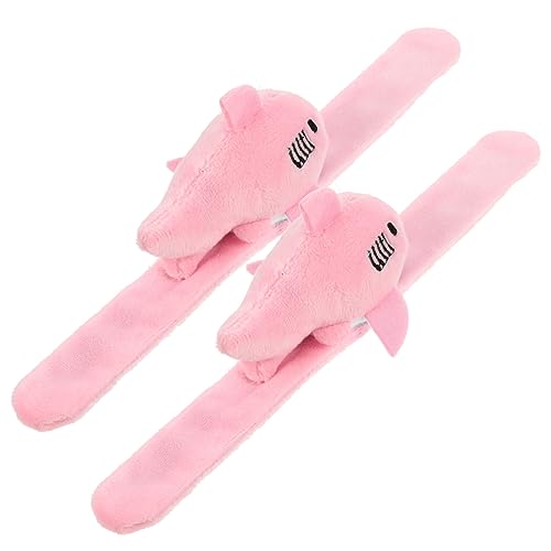 BESPORTBLE 2 Stück Plüsch Slap Armband Schnapparmband Kawaii Weiches Cartoon Armband für Kinderparty Hautfreundlich Leicht und Langlebig Partyzubehör für Mädchen und Jungen von BESPORTBLE