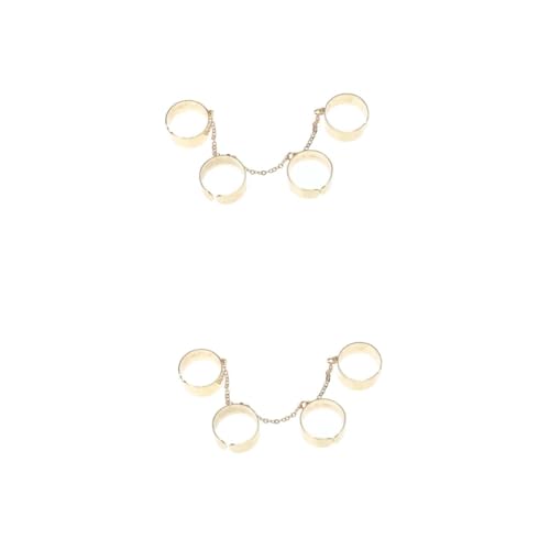 BESPORTBLE 2 Stück Punk Chain Finger Verstellbarer Offener für Frauen Modisches im Ketten Design für Nachtclubs Strandpartys Besondere Anlässe Hochwertige Verarbeitung für Look von BESPORTBLE