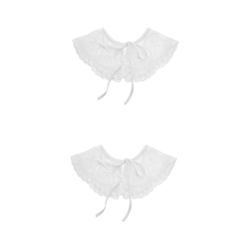 BESPORTBLE 2 Stück Puppenkragen Spitze Falscher Kragen Gefälschter Kragen Frauen Kleid Gefälschter Kragen Spitze Halskragen Kunstkragen Frauen Spitze Gefälschter Kragen Gefälschter Kragen von BESPORTBLE