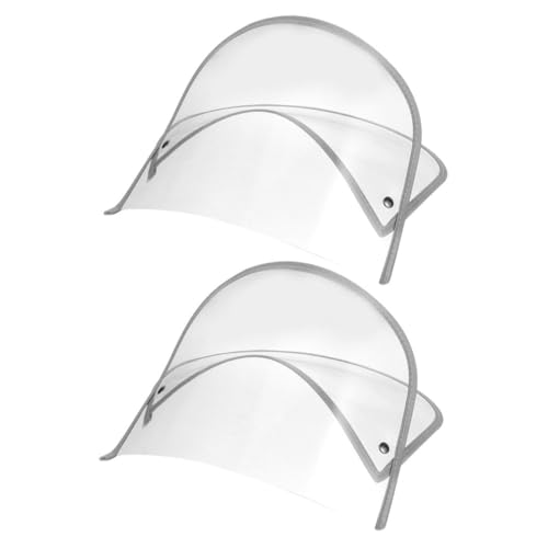 BESPORTBLE 2 Stück Regenmantel-hutvisier Kappen Kind Regenjacke Regenhut Klein Wasserdicht Schutz Sehen Undurchlässiger Poncho Erwachsene Transparent Abdeckung Regenmantelteile Plastik von BESPORTBLE