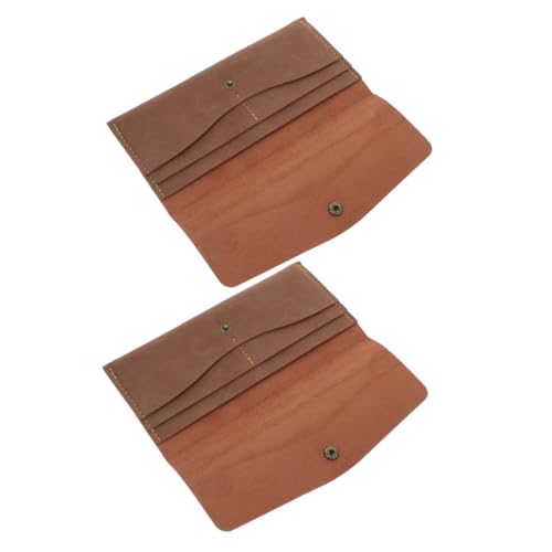 BESPORTBLE 2 Stück Retro Leder Geldbörse Visitenkartenhalter Für Geldbörse Kreditkartenetui Kartenetui Kleiner Kartenhalter Kreditkarten Organizer Vintage Geldbörse Kartenhalter Portemonnaie von BESPORTBLE