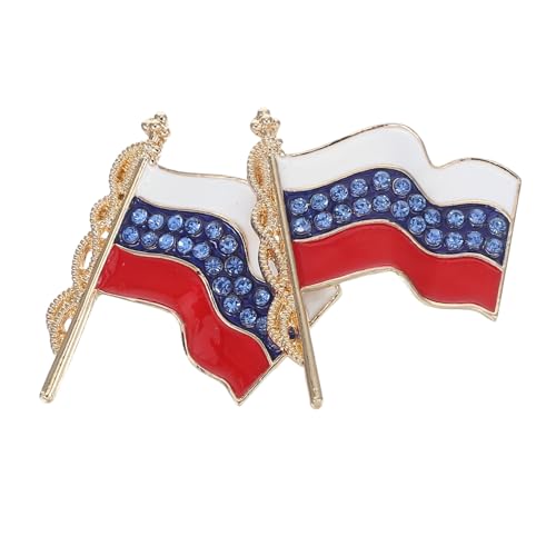 BESPORTBLE 2 Stück Rhinestone Anstecknadel für Patriotische Anlässe Elegantes Accessoire für Jacken Kleider und Hüte für Formelle Events und Alltag von BESPORTBLE
