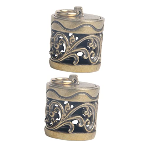 BESPORTBLE 2 Stück Sachet-anhänger Aroma-diffusor-charme Hängender Diffusor-anhänger Kugelflasche Mit Ätherischen Ölen Aroma-accessoire Hängendes Aromaversorgung Light Brown Kupfer von BESPORTBLE