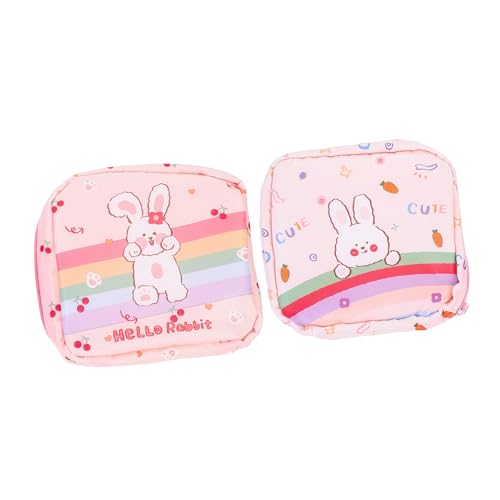 BESPORTBLE 2 Stück Sanitary Napkin Aufbewahrungsbeutel Buntes Design Robust Vielseitig Nutzbar als Hygienebeutel und Kosmetiktasche Tragbar für Damen und Mädchen Langlebiger Reißverschluss von BESPORTBLE