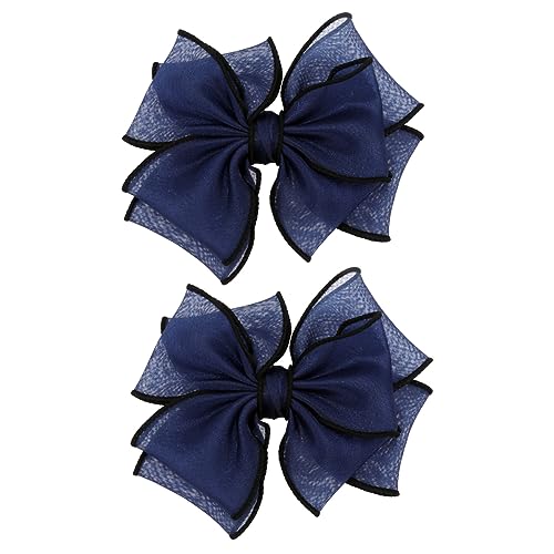 BESPORTBLE 2 Stück Schleifen Schuh Deko Dunkelblau DIY Schuhschmuck für Damen Pumps Sandalen Einfache Anbringung Stilvolle Auffällige Schuhverzierung für Party und Alltag von BESPORTBLE