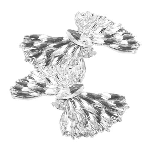 BESPORTBLE 2 Stück Schuhclip Schleife Abnehmbare Bling Bowknot Schuhschmuck Damen High Heel Clips Elegante Schuhdekoration Zubehör für Hochzeit Party Alltag von BESPORTBLE