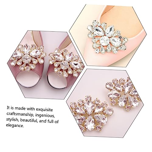 BESPORTBLE 2 Stück Schuhrschnalle Hochzeitsschmuck Glänzende Schuhdekoration für Brautschuhe Strass Accessoires für Pumps Sneaker Damenfest Festliche Anlässe von BESPORTBLE