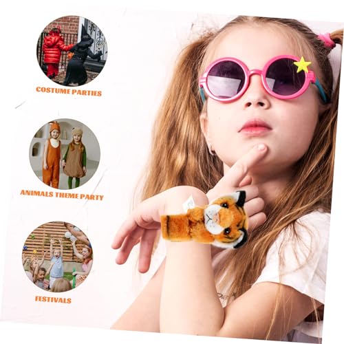 BESPORTBLE 2 Stück Slap Armband Tiermotiv Plüschknickarmband Kuscheltier Design Dschungel Geburtstag Party Wristband von BESPORTBLE