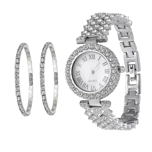 BESPORTBLE 2 Stück Strass Uhren Damen Armbanduhr Für Frauen Modische Uhren Lady Edelstein Uhrenarmband Damenuhr Muttertagsgeschenk Glänzende Uhr Mädchenuhr Diamant Uhr Quarz Silber BESPORTBLE 2 Stück Strass Uhren Damen Armbanduhr Für Frauen Modische Uhren Lady Edelstein Uhrenarmband Damenuhr Muttertagsgeschenk Glänzende Uhr Mädchenuhr Diamant Uhr Quarz Silber von BESPORTBLE