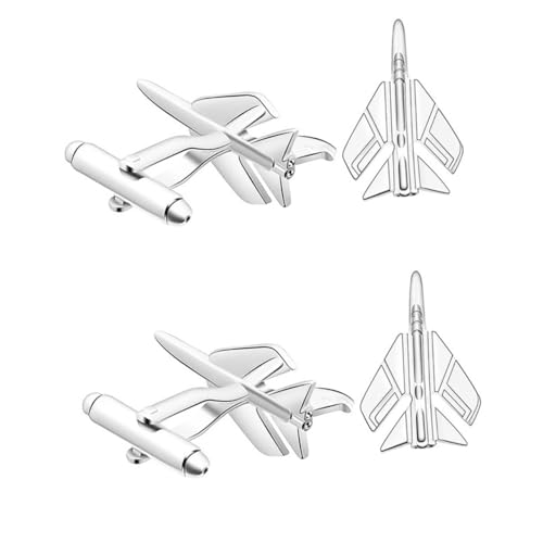 BESPORTBLE 2 Stück Stylische Flugzeug Manschettenknöpfe Hochwertigem Kreatives Design für Herren Damen Formelle Anlässe Hochzeiten Besondere Anlässe von BESPORTBLE