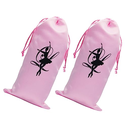 BESPORTBLE 2 Stück Tanzschuhtasche Kordelzug Satin Ballettschuh Aufbewahrungstasche für Damen und Herren Waschbar und Leicht zu Tragen von BESPORTBLE