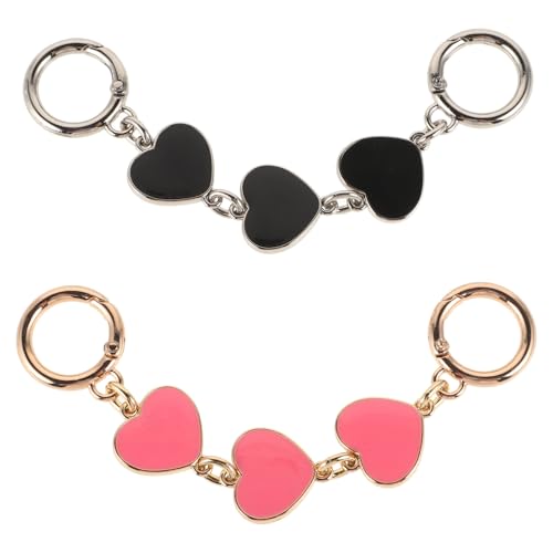 BESPORTBLE 2 Stück Taschenverlängerungskette Ersatz Kurze Kette DIY Herz Verlängerungsgurtkette von BESPORTBLE