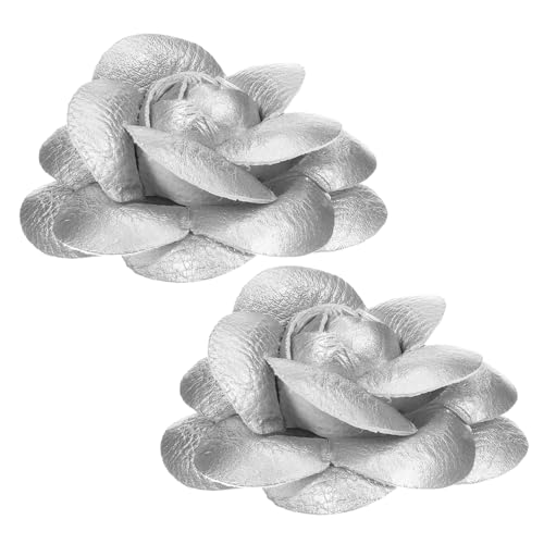 BESPORTBLE 2 Stück Teiliges Blumen Schuhclips aus Silberfarbene Clips und Entenmaul Broschen Dekorative Schuhschmuck für Damen Geeignet für Hochzeit Pumps und Flache Schuhe von BESPORTBLE