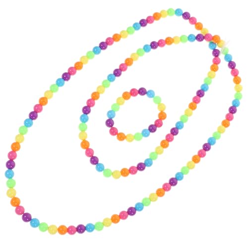 BESPORTBLE 2 Stück Teiliges Bunte Perlen Schmuckset Damen Armband Halskette Kunststoff Langlebig Leicht für Party Tanz Fotografie Modisch BESPORTBLE 2 Stück Teiliges Bunte Perlen Schmuckset Damen Armband Halskette Kunststoff Langlebig Leicht für Party Tanz Fotografie Modisch von BESPORTBLE