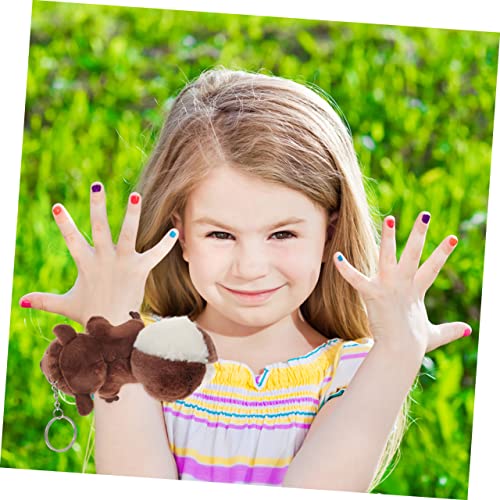BESPORTBLE 2 Stück Teiliges Kuscheliges Eichhörnchen Snap Armband für Weiches Plüschmaterial Robustes Leichtes Design für Geburtstag Kinderfest Bequemer und Modischer Klatscharmband von BESPORTBLE