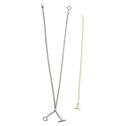 BESPORTBLE 2 Stück Teiliges Metall Taschenuhrkette Politur Bar Kette mit Karabiner für Westen Formelle Kleidung Vintage für Herren Damen BESPORTBLE 2 Stück Teiliges Metall Taschenuhrkette Politur Bar Kette mit Karabiner für Westen Formelle Kleidung Vintage für Herren Damen von BESPORTBLE