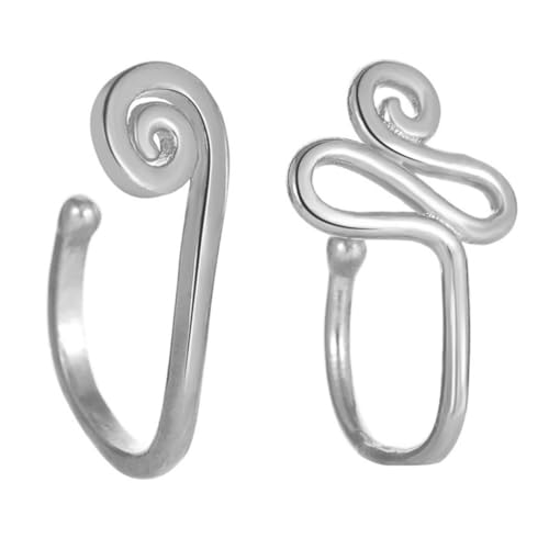 BESPORTBLE 2 Stück Teiliges Nasenringe aus Metall Kreative Schnecken und Schlangenform Verstellbar Glänzend Modischer Punk Stil für Damen Langlebiger Nasenschmuck Septum Piercing Geeignet von BESPORTBLE