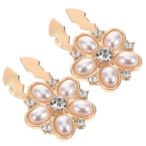 BESPORTBLE 2stücke Perlen Knopfabdeckungen Mit Strass-knopfverzierung Knopfclips Für Damenhemden Glitzernde Knopfabdeckungen Formelle Manschettenknöpfe Für Kleidung Dekorative Knopfnadeln von BESPORTBLE