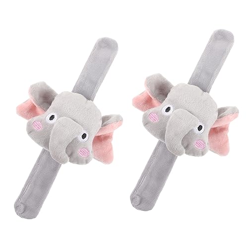 BESPORTBLE 2 Stück Teiliges Plüsch Slap Armband Kinderfreundlich Weiches Material Leicht Tragbar Niedliches Tiermotiv Partygeschenk von BESPORTBLE