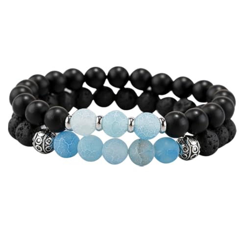 BESPORTBLE 2stücke Perlenarmbänder Valentine Stein Armbänder Beziehung Passende Armbänder Rostfrei Farbecht Hautverträglich von BESPORTBLE