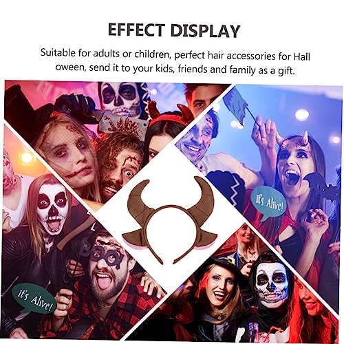BESPORTBLE 2 Stück Tier-Stirnbänder Mit Stierhörnern Und Ziegenohren - Ideal Für Halloween Cosplay Aus Weichem Plüsch Perfekt Für Und Erwachsene Lustiger Kopfschmuck Für Jede Kostümparty von BESPORTBLE