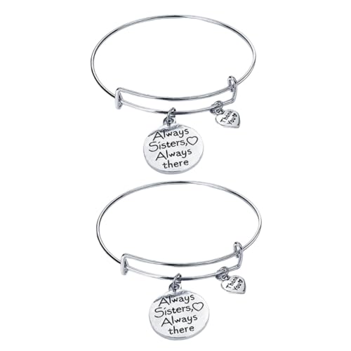 BESPORTBLE 2 Stück Verstellbare Armbänder Dekorative Handgelenkschmuck für Freundinnen Elegantes Design Langanhaltend nicht Verblasst für Familie von BESPORTBLE