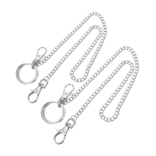 BESPORTBLE 2 Stück Verstellbare Metall Hosenkette für Herren mit Karabiner und Schlüsselringen Geeignet für Jeans und Punk Style Accessoires von BESPORTBLE