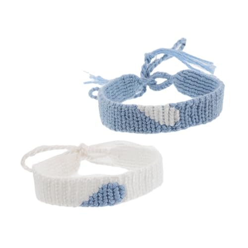BESPORTBLE 2stücke Armbänder Gewebte Handgelenkkette Verstellbares Geflochtenes Armband Für Männer Und Frauen Kreatives Accessoire Für Partygeschenke von BESPORTBLE