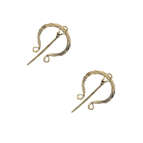BESPORTBLE 2 Stück Viking Brosche Vintage Design Kreative Mittelalterliche Anstecknadel für Kleidung Gürtel und Taschen Modisches Accessoire für Damen und Herren Goldfarben von BESPORTBLE