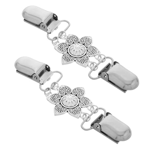 BESPORTBLE 2 Stück Vintage Blumen Schal Clips für Damen Retro Pullover und Cardigan Verschlüsse Strapazierfähigem Zinklegierung für Schals Umhänge und Outfits von BESPORTBLE