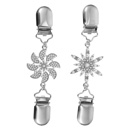 BESPORTBLE 2 Stück Vintage Cardigan Clips aus Langlebiger Pullover und Strickjacken Clips mit Perlen und Design Einfach Anzubringen als Elegantes Accessoire und von BESPORTBLE