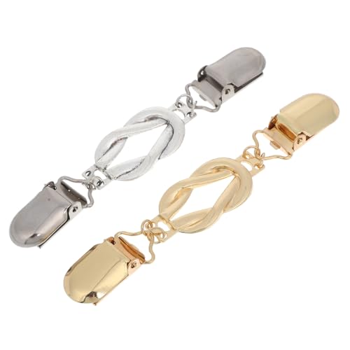 BESPORTBLE 2 Stück Vintage Cardigan Clips aus Robustem Legierungs Material Vielseitige Verschlussclips für Pullover Schals und Kragen Einfache Handhabung für Damen und Verschiedene von BESPORTBLE