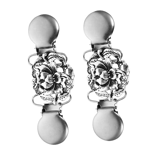 BESPORTBLE 2 Stück Vintage Damen Schalclip Eleganter Scarf Clasp für Kleidung Dekorative Brosche für Cardigan Pullover Schalfixierung Modischer Schmuckverschluss von BESPORTBLE