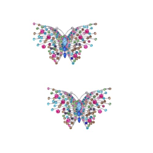 BESPORTBLE 2 Stück Vintage Schmetterlingsbrosche Lavendel Brosche Große Brosche Damen Brosche Mädchen Brosche Damen Brosche Schmetterling Modische Brosche Für Damen Kleiderbrosche von BESPORTBLE