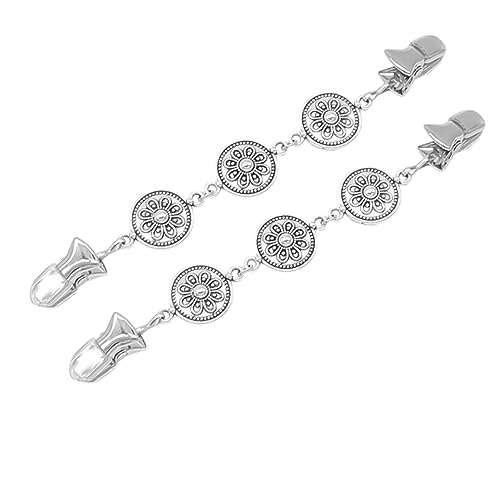 BESPORTBLE 2 Stück Vintage Strickjacken Clips Legierung Robuste Cardigan Clips für Pullover Schals und Kleidung Dekorative Metallknöpfe Silber für Vielseitige Outfits von BESPORTBLE