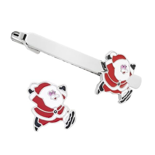 BESPORTBLE 2 Stück Weihnachtsmann Krawattenklammern Mini Santa Claus Motiv Modische Anzugklammern Festliche Dekoration Für Herren Krawatten Geschenkidee Weihnachten von BESPORTBLE