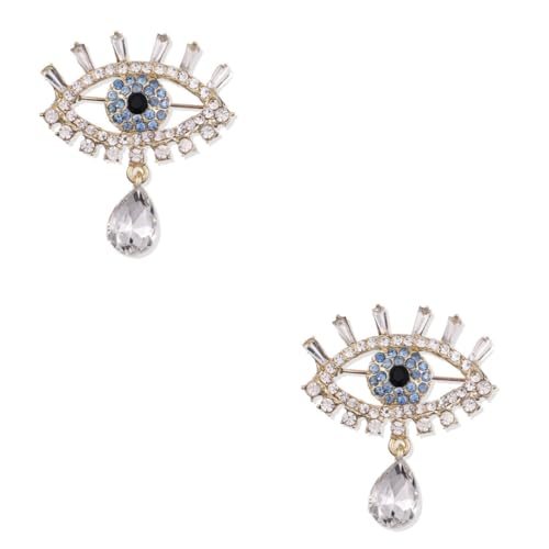 BESPORTBLE 2 Stücke Augenbrosche Mit Strass - Kristall-Tränen Design Funkelnde Abzeichen Für Hochzeit Und Partys Eleganter Schmuck Für Cardigans Und Corsagen Perfektes von BESPORTBLE