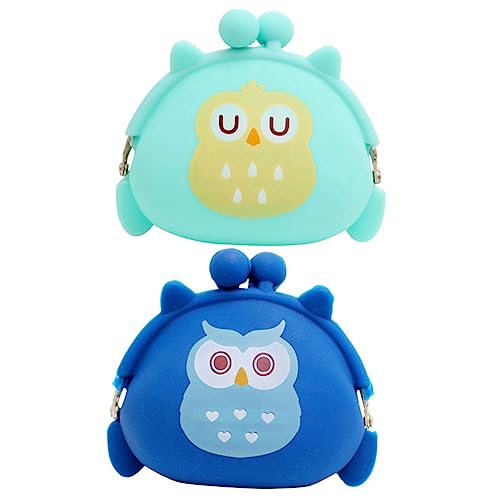 BESPORTBLE 2 Teiliges Silikon Clutch Mini Geldbörsen Set Geldbörsen Für Damen Kleine Taschen Für Für Mädchen Cartoon Münzgeldbörse Handtaschen von BESPORTBLE