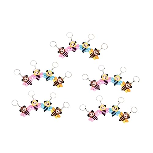 BESPORTBLE 20 Stück Niedliche Bienen Schlüsselanhänger Dekorative Anhänger für Taschen Rucksäcke Vielseitige Schlüsselringe für Erwachsene Hochwertiges Material Designs von BESPORTBLE