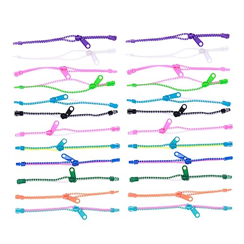 BESPORTBLE 20 Stück Reißverschlussarmband Armband Reißverschluss-anhänger Bonbonfarbene Armbänder Kreative Armbänder Freundschaftsarmbänder Mit Reißverschluss Abs Zufällige Farbe von BESPORTBLE