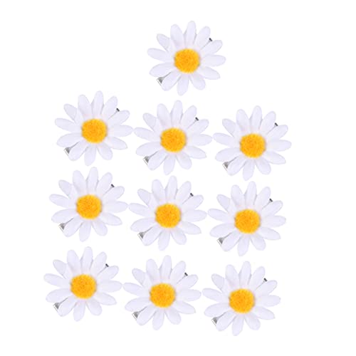 BESPORTBLE 20stücke Blumen-haarspangen Sonnenblumen-haarspangen Für Damen Und Mädchen Weiß Mit Gutem Halt von BESPORTBLE