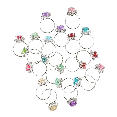 BESPORTBLE 20 Stück Spielzeug Kinderringe Für Mädchen Simulationsringe in Zufälligen Farben Fingerschmuck Für Rollenspiele Langlebig Und Unterhaltsam Für Kinder von BESPORTBLE